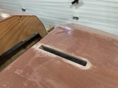  4/22/24 - The hole for the daggerboard is cut. 