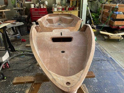  5/2/24 - The topsides are sanded and ready for finishing.  