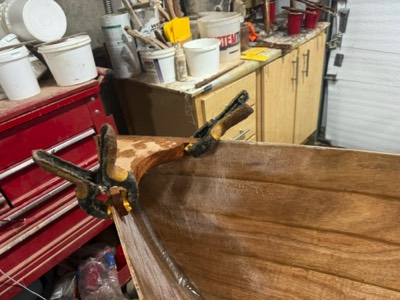  3/17/25 - Breasthook is epoxied in place. 